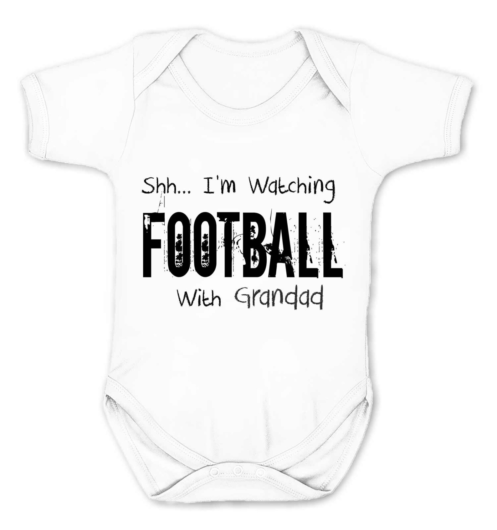 Kids Shh I'm Watching Football With Grandad Babygrow Funny Etsy UK