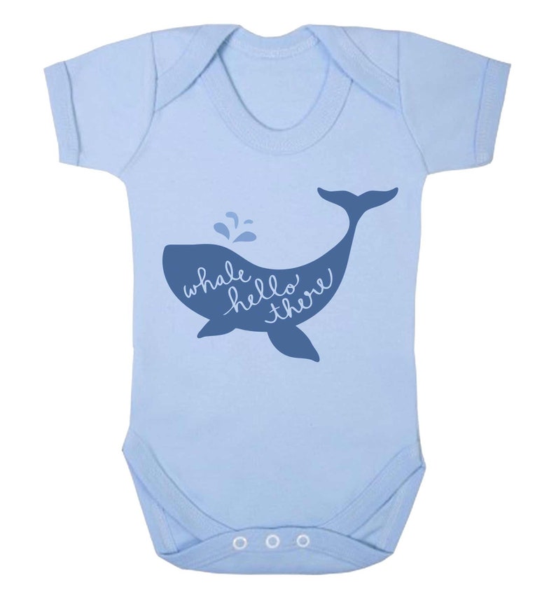 Kids Whale Hello There Babygrow Ocean Animals Sea Swim Planet - Etsy UK