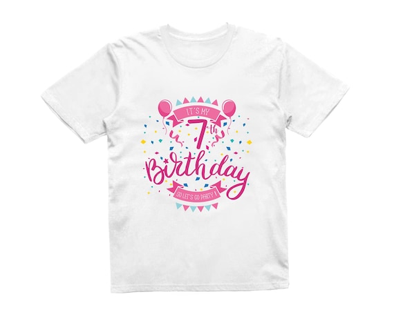 Kids Kids Happy 7th Birthday Seven Year Old Celebration T Shirt Kids Kids Happy 7th Birthday Seven Year Old Celebration T Shirt