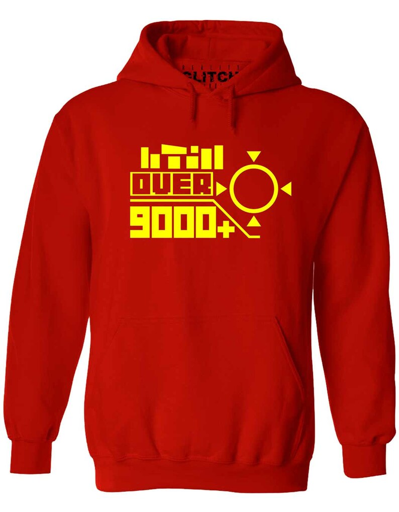 Reality Glitch Men/'s Over 9000 Hoodie