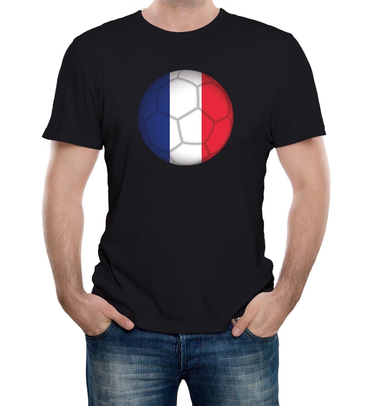 T-shirt Homme Fabulous - Drapeau Carte France Football USA - Blanc