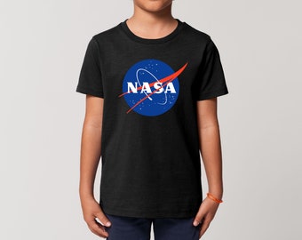 grauRundhals AusschnittLogo Kinder T-Shirt NASAKids kurzarm Shirt