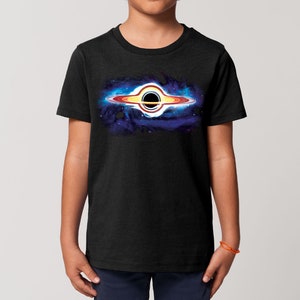 Reality Glitch Kids Black Hole T-Shirt – Event Horizon Space Science Tee – Astronomy Telescope Shirt