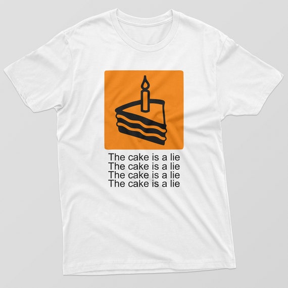 Men's Cake is a Lie T-shirt - Etsy New 