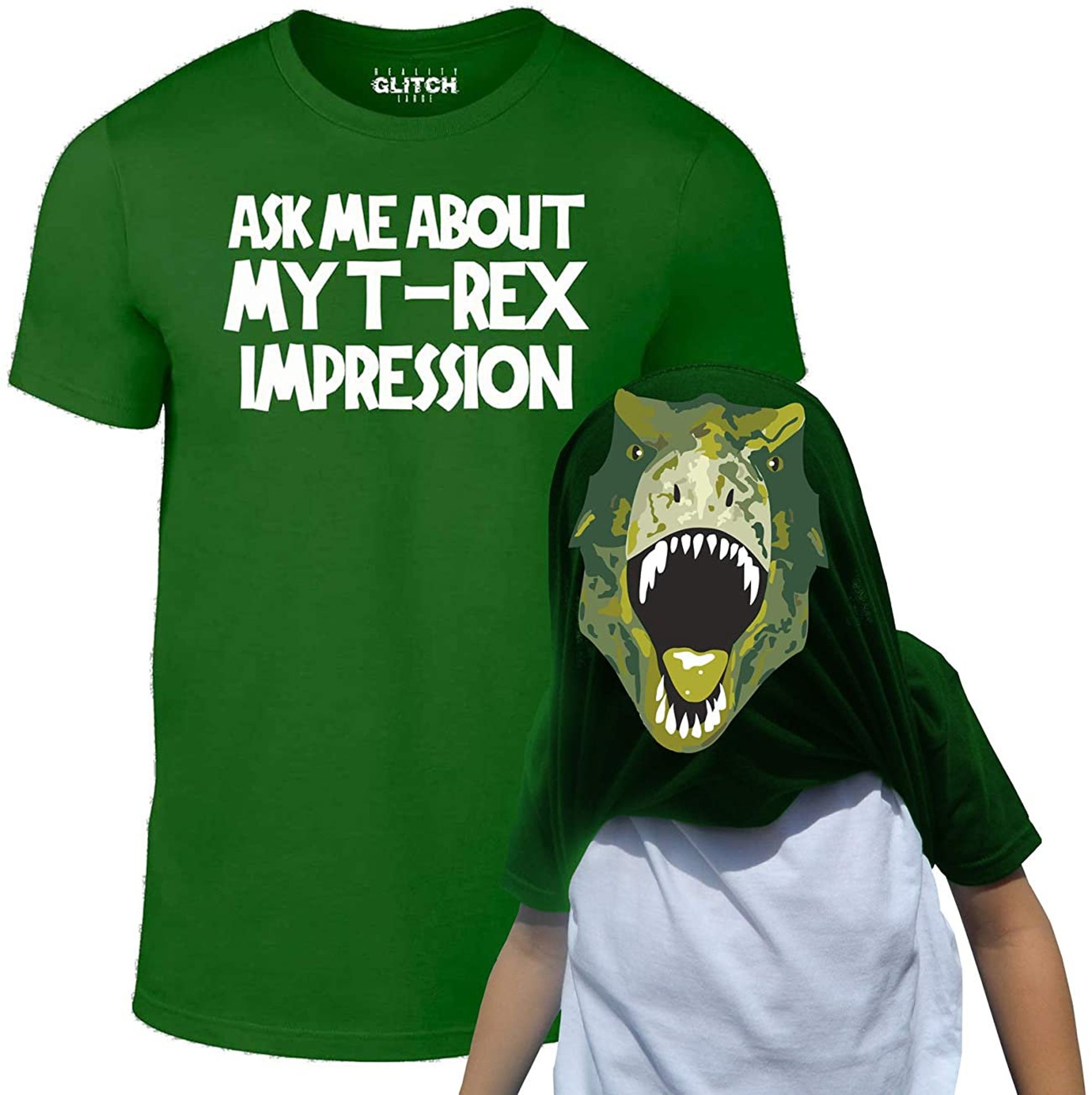 Discover Reality Glitch Kids Ask Me About My T-Rex Flip T-shirt