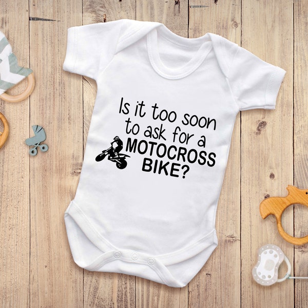 Reality Glitch Is It Too Soon To Ask For A Motorcross Bike Short Sleeve Babygrow