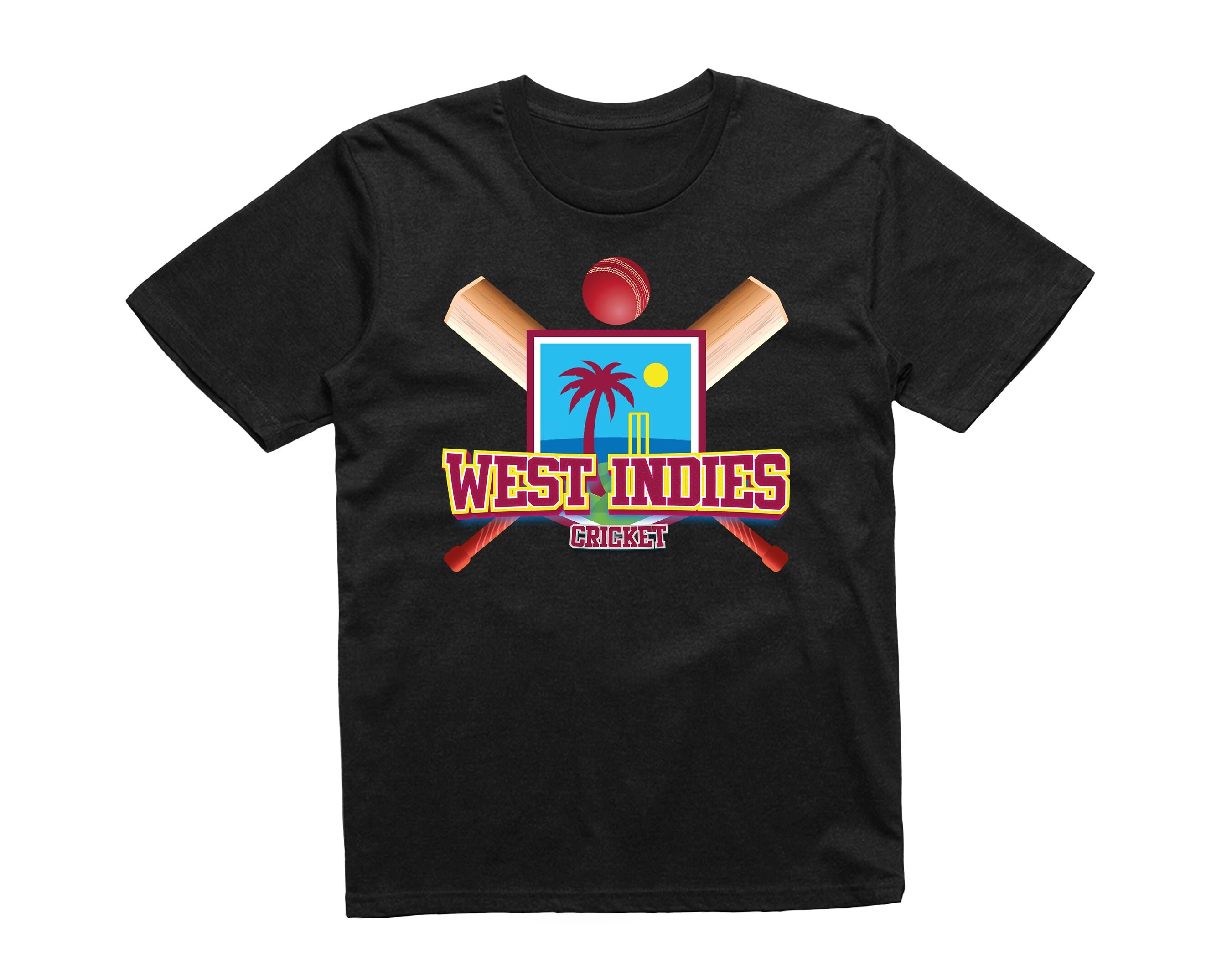 Kids West Indies Cricket Supporter Flag T-Shirt World Cup Twenty Test Match