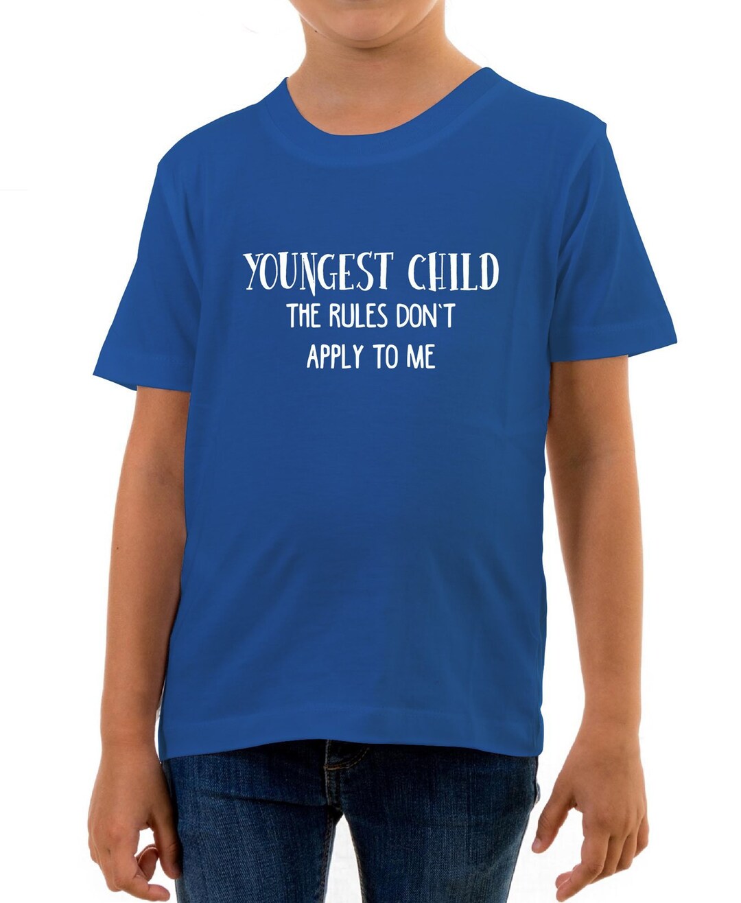"Youngest Child" Comedy T-Shirt – Reality Glitch Design – Super Soft Cotton