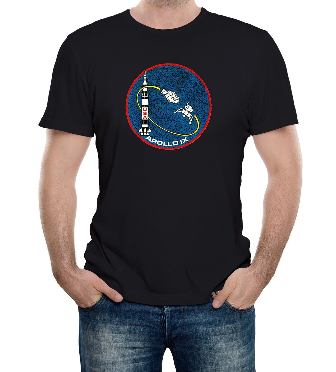 Mens NASA Apollo 9 Mission Crew Badge Logo T-shirt - Etsy