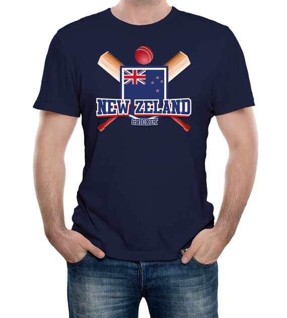 Mens New Zealand Cricket Supporter Flag T shirt World Cup Twenty
