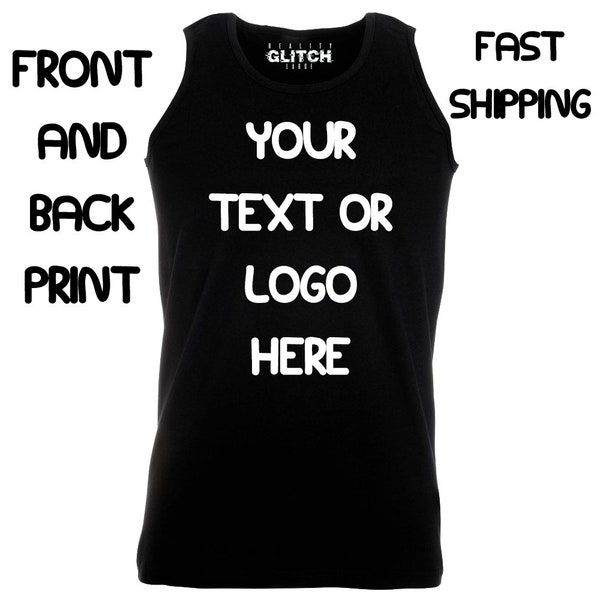 Custom Printed Men's Personalised Front and Back Vest