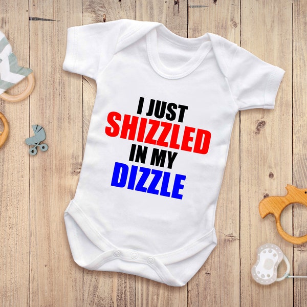 Reality Glitch Je viens de shizzled My Dizzle Short Sleeve Babygrow