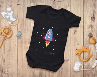 Kids Rocket Ship Take Off Babygrow