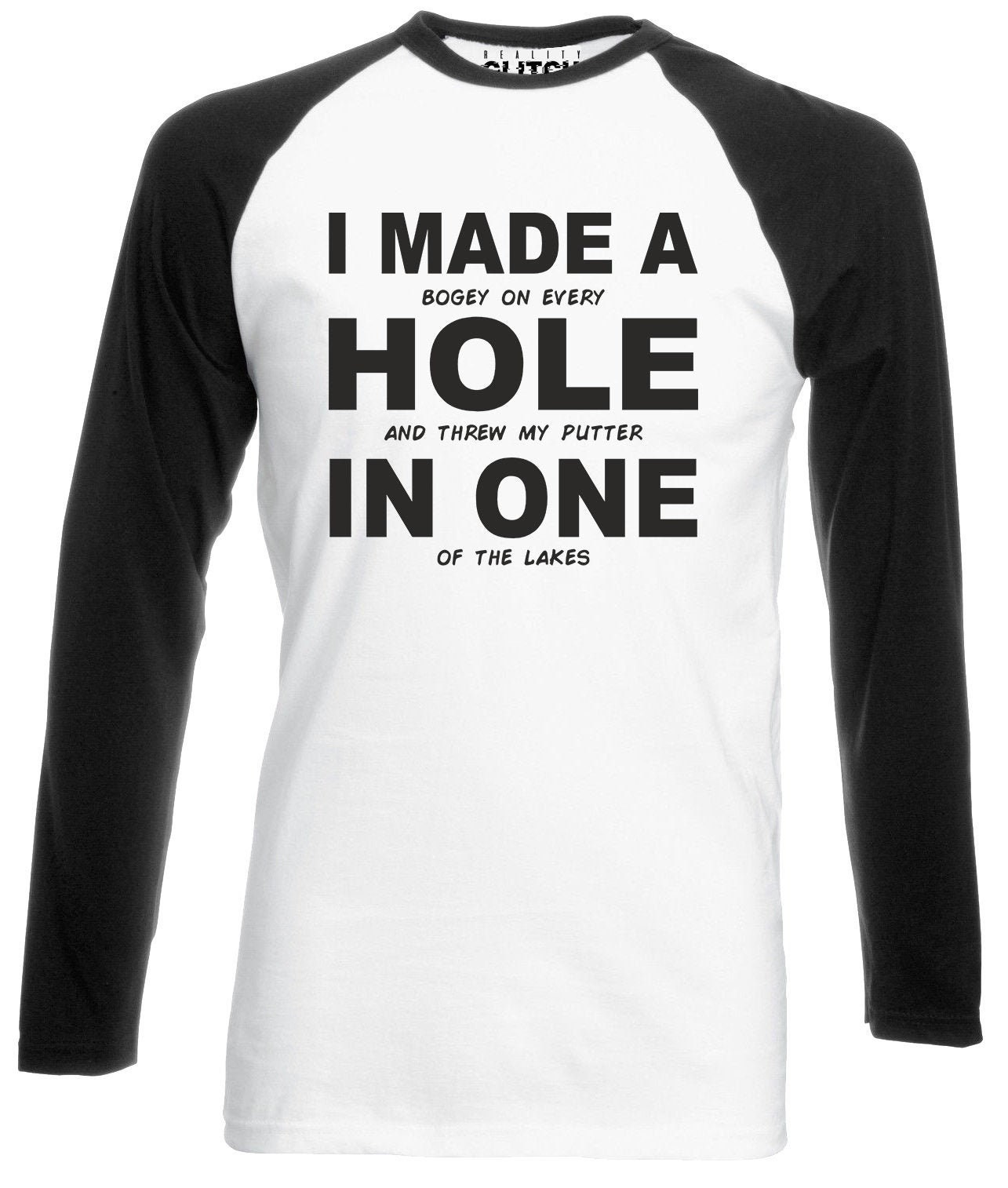 Image of Mens I Made A Hole in One Baseball Shirt - Long Sleeve
