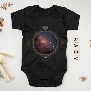 Kids Aries Star Sign Constellation Babygrow Zodiac Astrology Horoscope