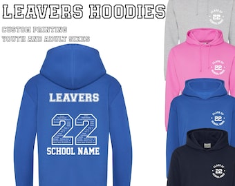Unisex School Custom Leavers Hoodie Personalised College