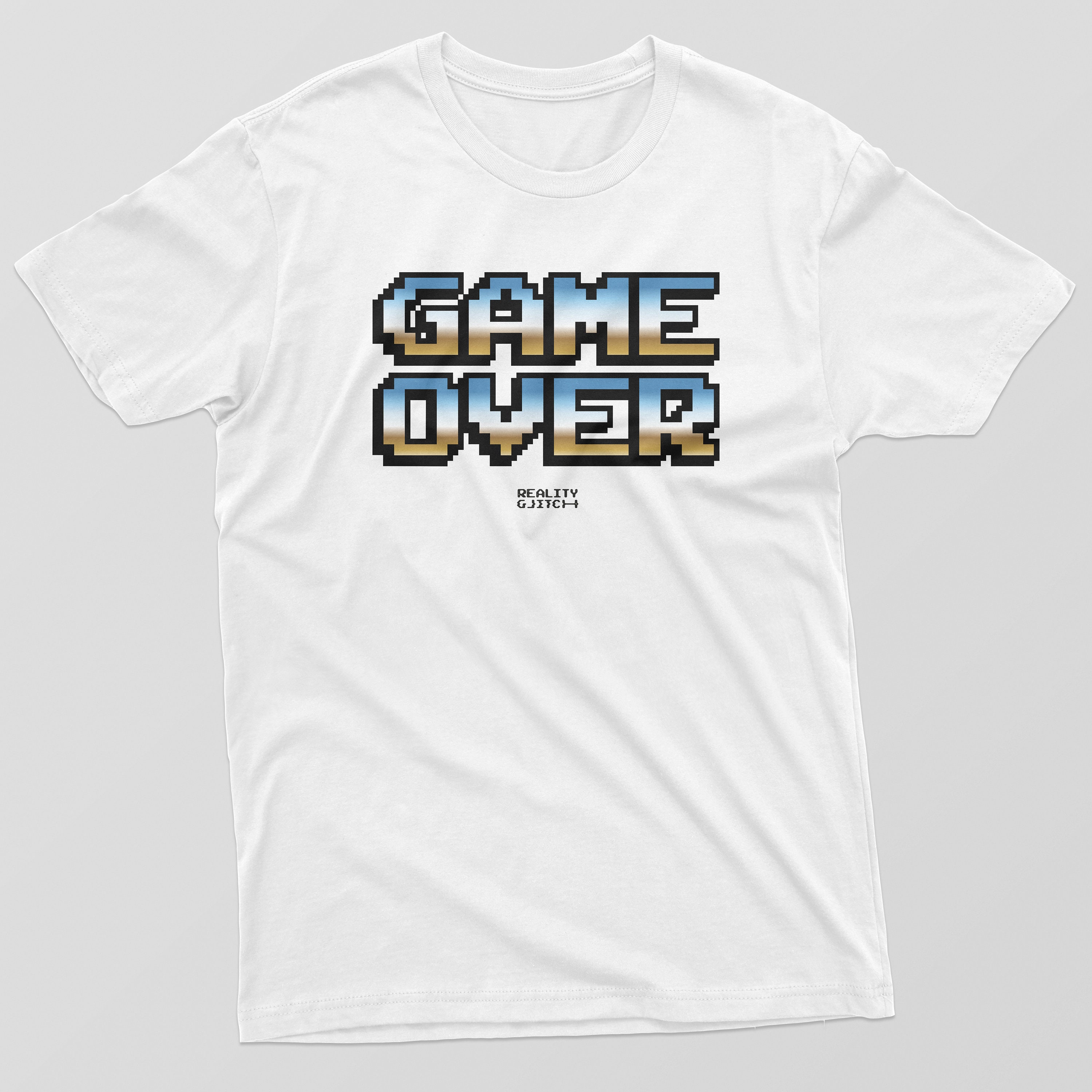 Mens 'game Over' T-shirt, Retro 8-bit Pixel Design - Etsy
