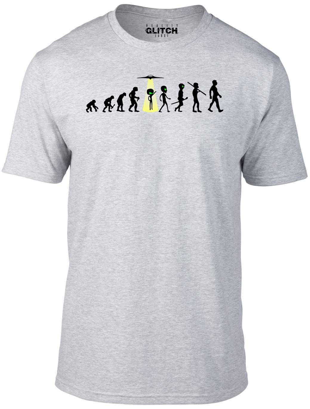 Image of Reality Glitch Men's Evolution Of Alien Abduction T-Shirt