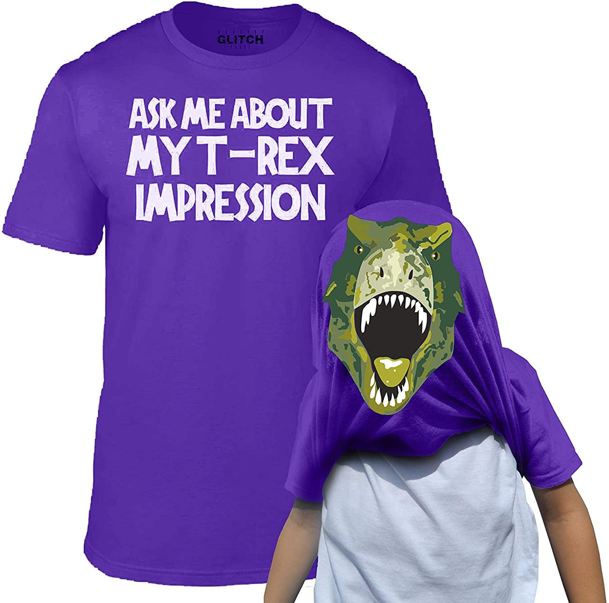 Discover Reality Glitch Kids Ask Me About My T-Rex Flip T-shirt