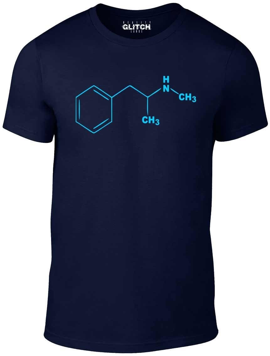 Image of Reality Glitch Men's Blue Meth Molecule T-Shirt