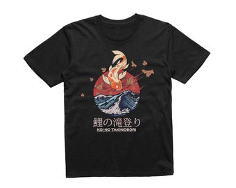 Enfants Japonais Koi Carp Artistic Fish T-Shirt T-Shirt Anime Art Kanji Tokyo Cool