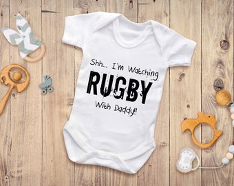 Reality Glitch Shh...I'm Watching Rugby With Daddy BabyGrow