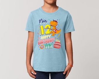 Kids I'm Twelve Happy Twelfth Birthday T-Shirt Celebration Gift Boy Girl Party