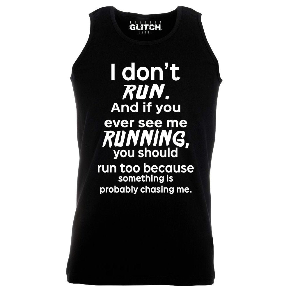 Image of Men's I Don't Run Vest Funny Exercise