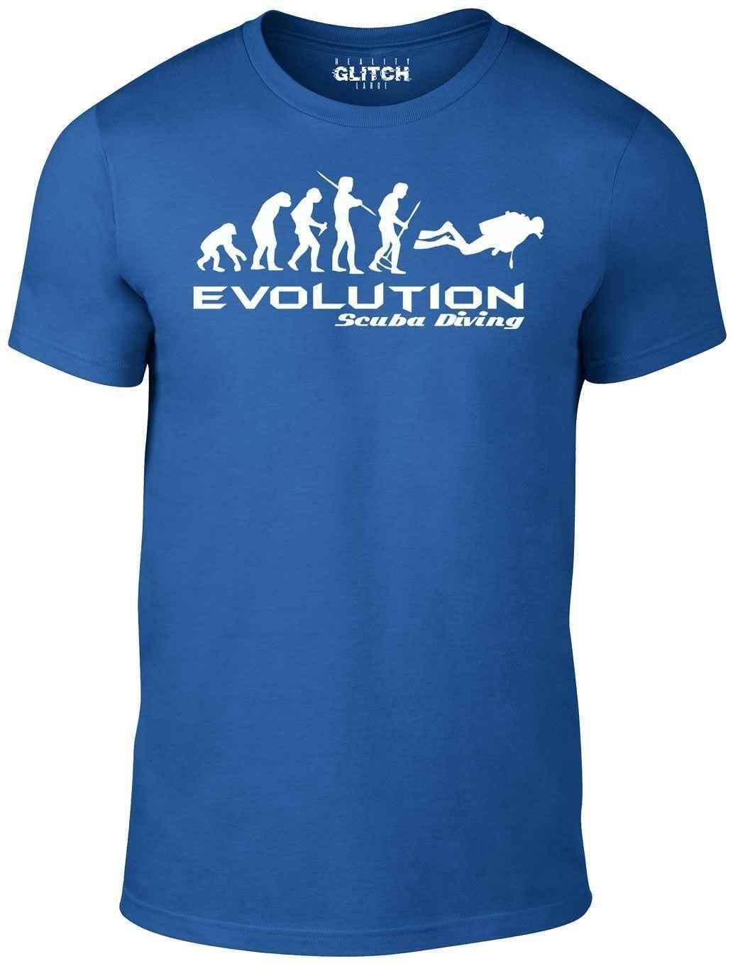 Image of Reality Glitch Evolution Of Scuba Diving T Shirt