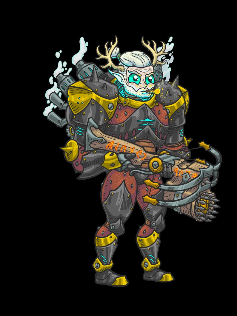 Custom Illustrated D/&D Character Portrait