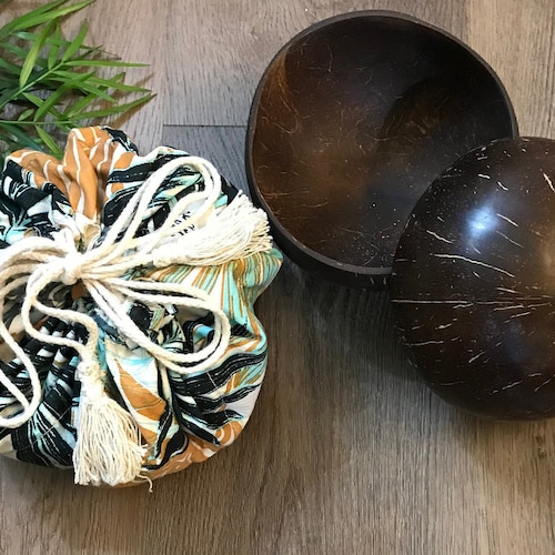 JUMBO Organic Coconut Bowl Gift Set Eco Friendly Coconut Etsy