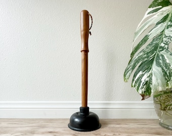 Wood Handle Toilet Plunger | Eco Friendly Bathroom | Wooden Toilet Plunger | Zero Waste Bathroom | Eco Friendly Home Decor