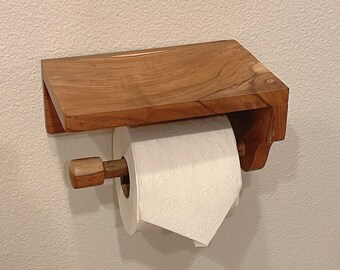 Wooden Toilet Paper Holder | Eco Friendly Bathroom | Bathroom Decor | Zero Waste Bathroom | Bathroom Accessory