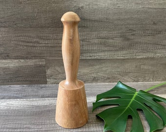 Wooden Meat Tenderizer | Garlic and Spices Crusher | Heavy Duty Wooden Mallet | Multipurpose Wooden Hammer | Wooden Potato Masher