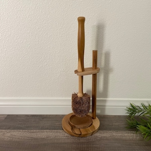 Plastic Free Toilet Brush Set | Eco Friendly Toilet Brush | Wooden Toilet Brush Holder | Zero Waste Bathroom | Zero Waste Toilet Brush