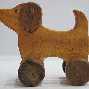 Wooden Push Toy with Wheels | Pull and Push Toy | Eco Friendly Wooden Toys | Wooden Dog Toy | Baby Nursery Decor | Baby Shower Gift ideas