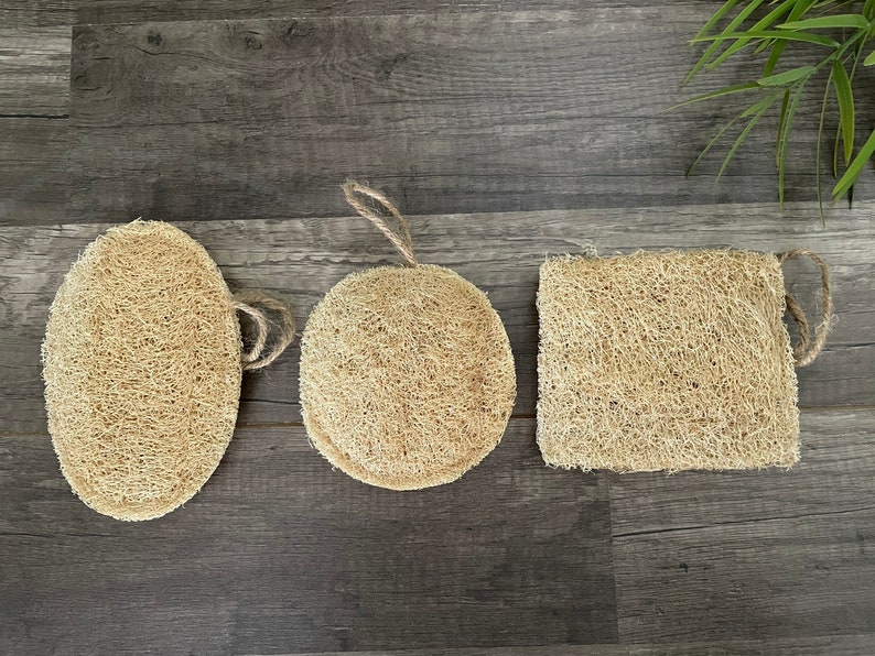 Set of 3 Loofah Sponge Eco Friendly Bath Sponge Zero Waste Etsy