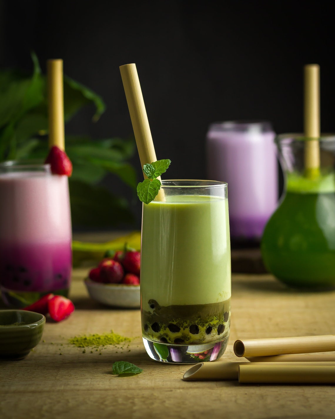 Reusable Organic Bamboo Drinking Boba Straws Boba Drinking Etsy