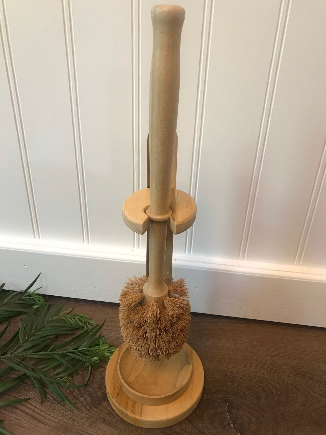 Natural Toilet Brush Set Eco Friendly Toilet Brush Wooden Etsy