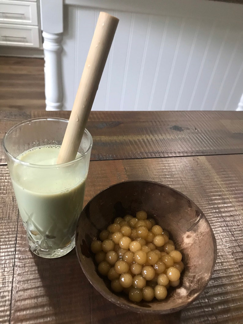 Reusable Organic Bamboo Drinking Boba Straws Boba Drinking Etsy