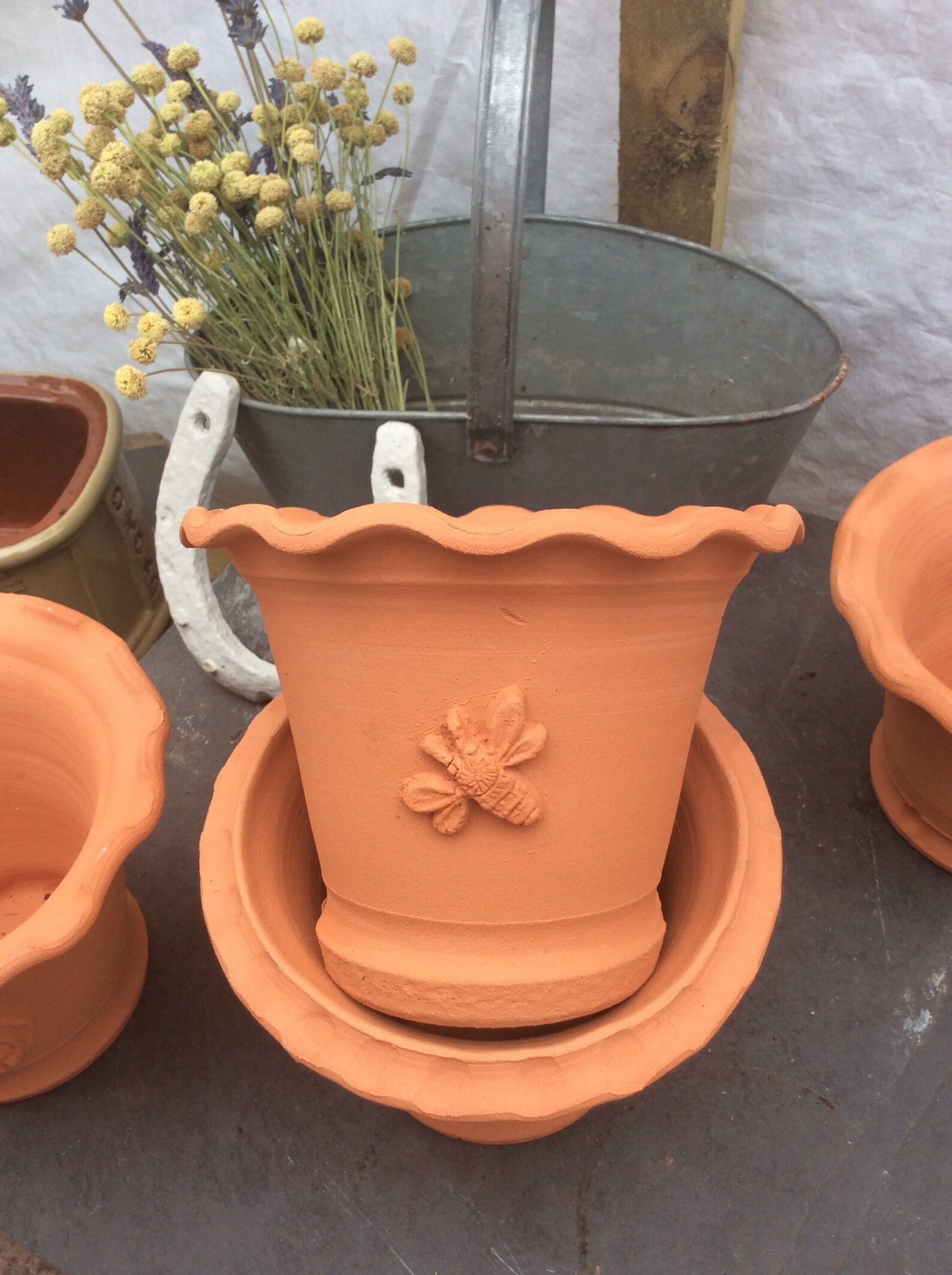 Hand thrown terracotta flower pots Etsy