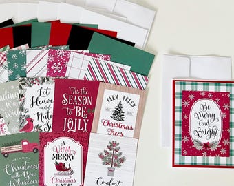 Christmas Card Making Kit: 10 DIY Holiday Cards