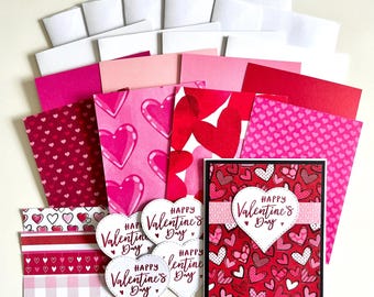 Valentines Day Card Making Kit, DIY Greeting Cards, Gift Idea, Galentines Cards Handmade