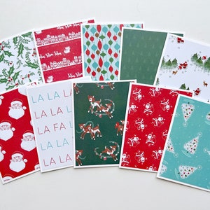 Cartes de Noël faites à la main Lot de 10