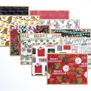 Lot de 10 cartes de voeux de Noël faites main
