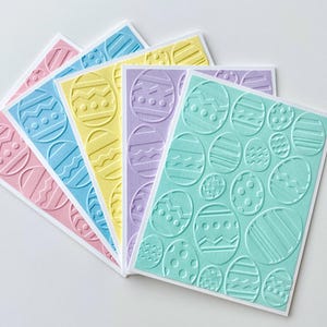 Jeu de cartes de Pâques faites main, cartes en relief d'oeufs de Pâques