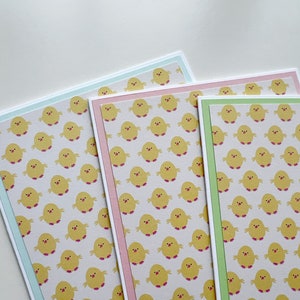 Lot de 6 cartes de voeux de Pâques, cartes faites main, cartes de vacances de printemps
