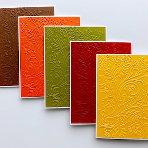 Cartes en relief pour Thanksgiving, lot de cartes Hello Fall, cartes d'automne, jeu de cartes de correspondance vierges