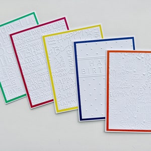 Cartes d'anniversaire, jeu de cartes d'anniversaire, cartes de voeux faites main, cartes en relief