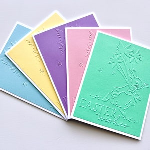 Cartes de lapin de Pâques en relief, cartes de voeux de printemps